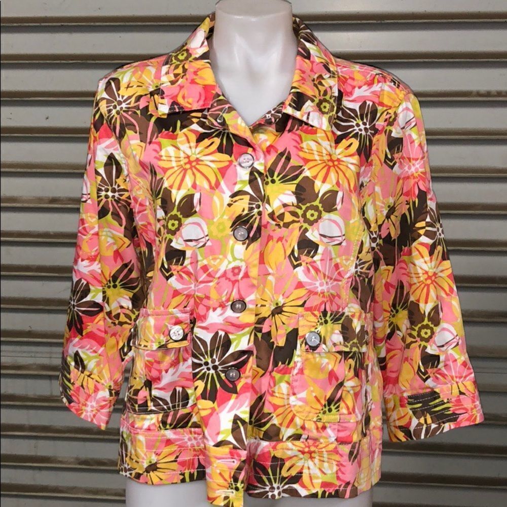 Sportelle jacket multicolored flowers